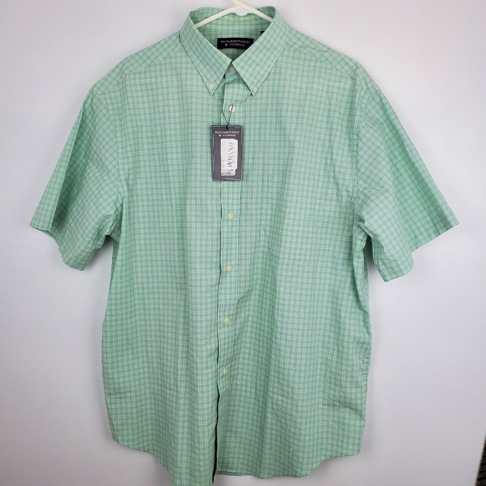 Roundtree & Yorke Men’s button down Shirt Sz L